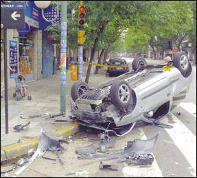 En la Argentina, los muertos por accidentes de tránsito ya igualan a los de 2009