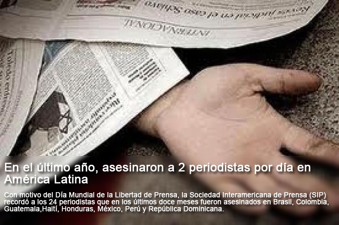 En el último año, asesinaron a 2 periodistas por día en América Latina