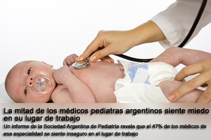 La mitad de los médicos pediatras argentinos siente miedo en su lugar de trabajo